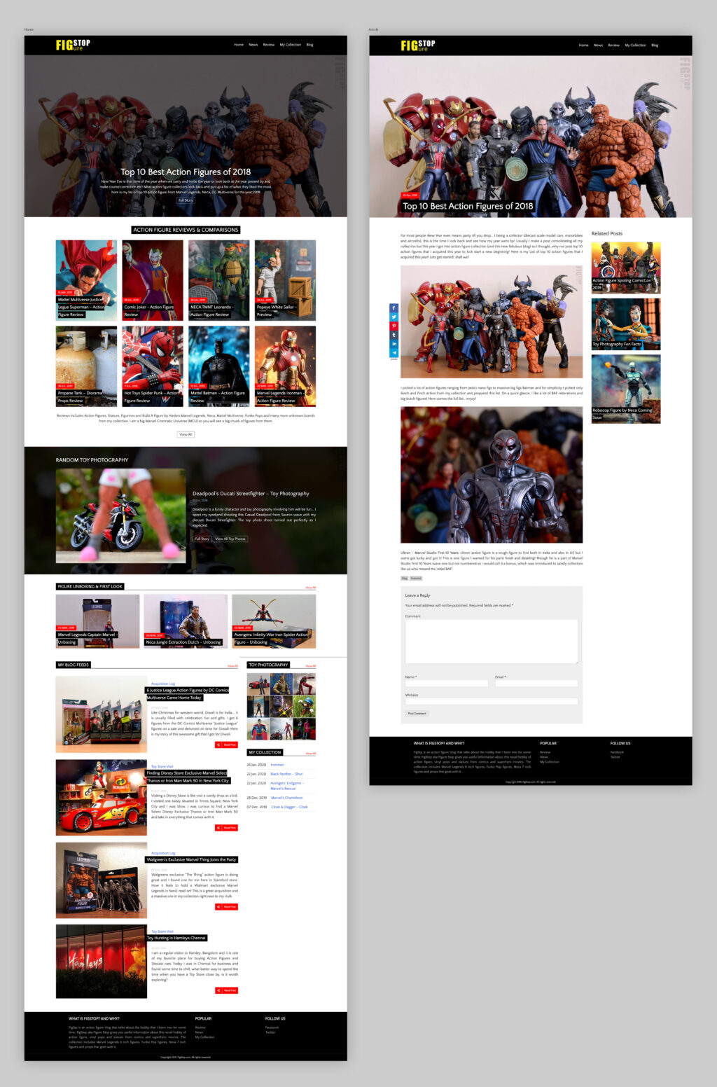 Figstop - Home/Post Page - Visual Design