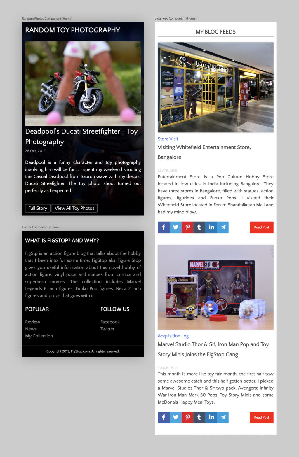 Figstop - Blog/Footer - Visual Design Mobile