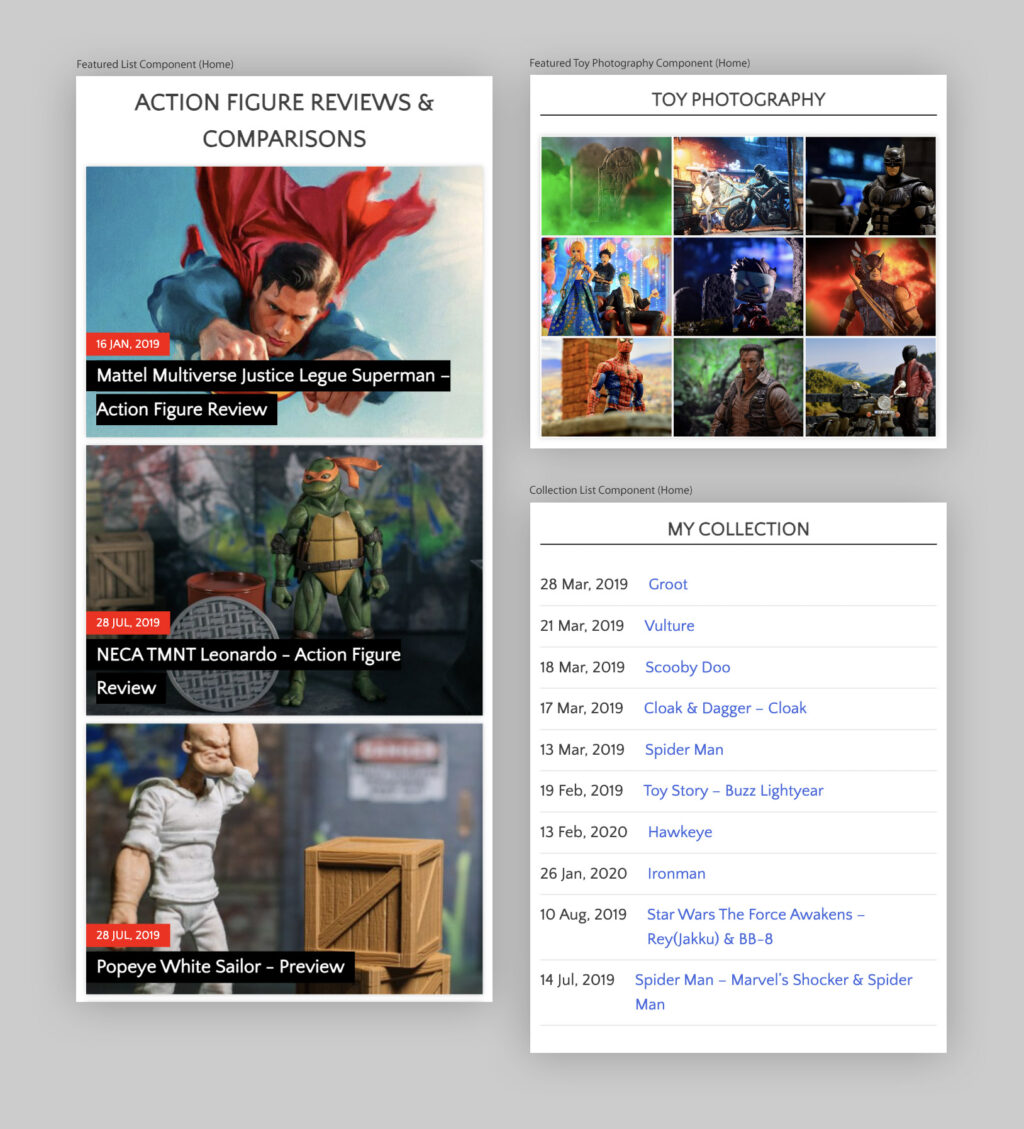 Figstop - Reviews/Toy Photography - Visual Design Mobile