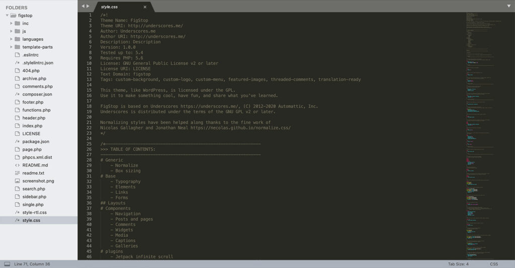 Underscore - Theme for Figstop